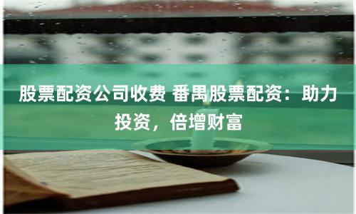 股票配资公司收费 番禺股票配资：助力投资，倍增财富